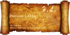 Harcsa Lilla névjegykártya